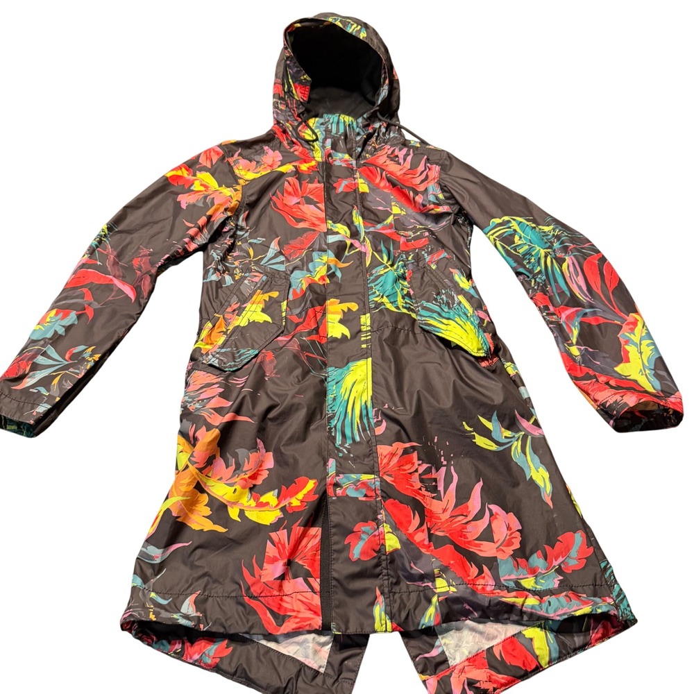 Nike Floral Tropical Parka Jacket Mens Small